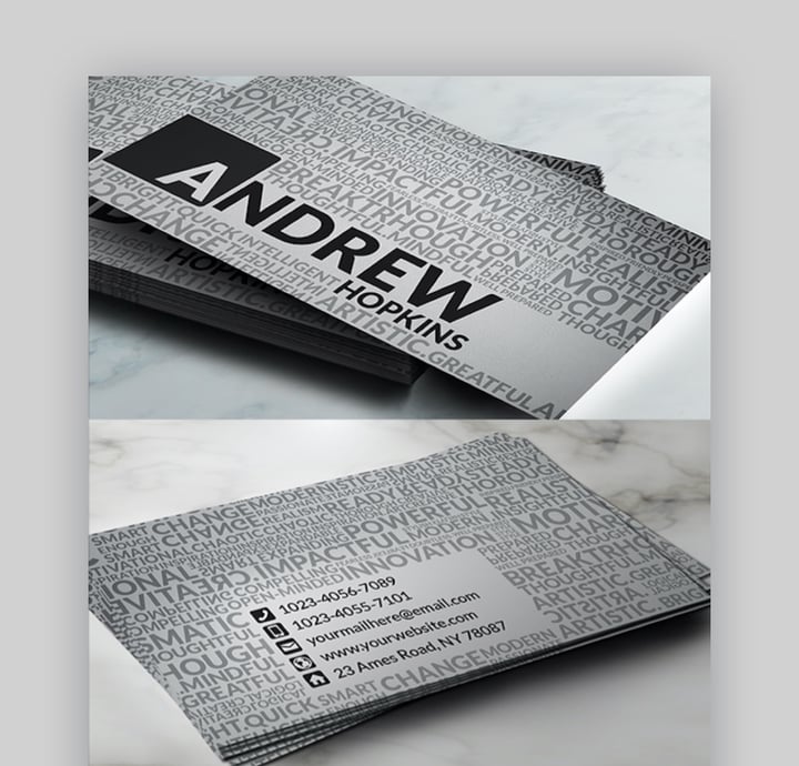 20+ DoubleSided, Vertical Business Card Templates (Word, or PSD for 2019